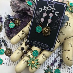 Libra Zodiac Gemstone Earrings